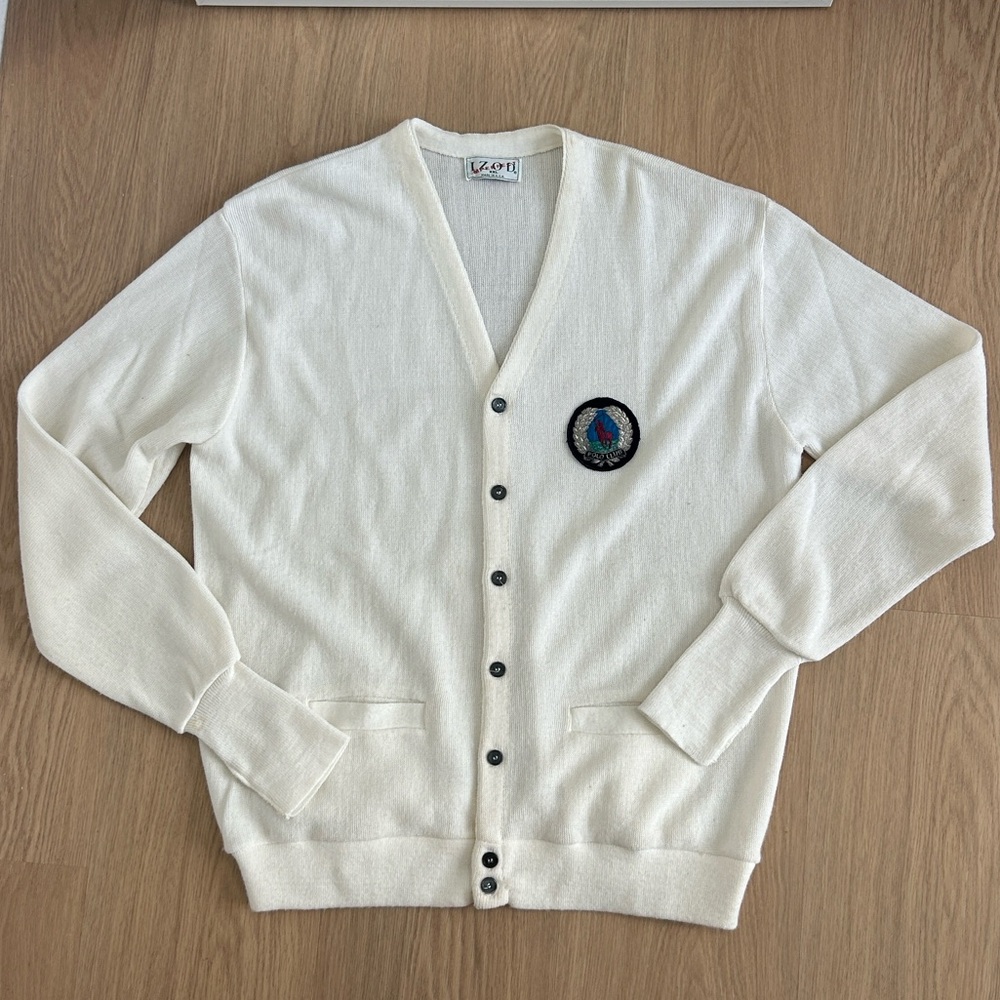 Vintage Izod Imperfect Collection Polo Club Cardigan XXL